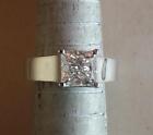 3 Ct Solitaire Princess Cut Diamond Engagement Ring SI1 G White Gold 18k