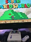 Super Nintendo SNES Jr Console SNS-101 + Super Mario World Game Tested Working