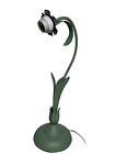 Tiffany Style Tulip Metal Table Light Lamp Art Deco No Shade Flower Green