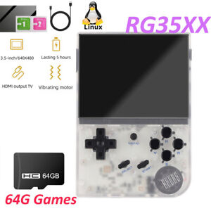 ANBERNIC RG35XX 3.5 Inch IPS Retro Handheld Game Console Linux 64G Kid Boy Gift