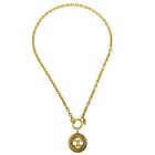 Chanel Medallion Gold Chain Pendant Necklace 3842 123255