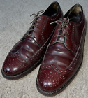 Vintage USA Men Sz 10 D The Florsheim Shoe Biltrite Burgundy Leather Wingtip