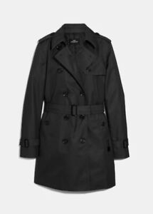 Coach Trench Women's Coat Black Color Item Number F34024