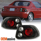 Fits 93-97 Del Sol Sport Coupe JDM Black Tail Brake Lights Lamp Pair Left+Right