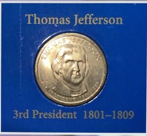 2007 D Thomas Jefferson Presidential Dollar Brilliant Uncirculated Coin US!