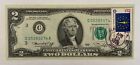 1976 $2 Dollar Bill First Day Issue - INDIANA Stamped Note