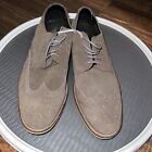 Claiborne Mens Lace Up Oxford Brown Suede Leather  Size 12M