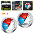 2Pcs Temperature Thermometer Gauge BBQ Grill Smoker Pit Thermostat Waterproof US