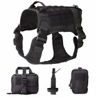 Dog Tactical Modular Harness Working Cannie Hunting Molle Vest With Pouches Bag