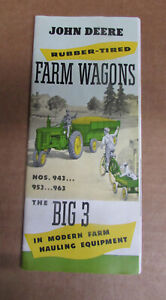 John Deere Old Original 1950 Farm Wagons Sales Brochure