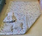 New ListingVintage Laura Ashley Floral Chinese Silk Comforter Set pillows&bed skirt KING