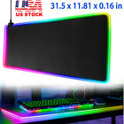 XXL RGB Gaming Mouse Pad Extended Soft LED Mousepad Water Resistant 32 in x12 in