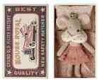 Maileg Princess Mouse Little Sister in Matchbox - Rose