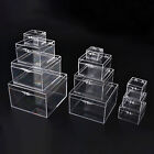 Mini Square Clear Plastic Small Box Jewelry Storage Container Beads Case Box