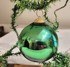 New ListingBright Green glass Kugel Christmas Orn. Early 1900s  heavier French Ornament
