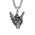 Men's Titanium Steel Dragon Head Pendant Necklace Hip-hop Street Style