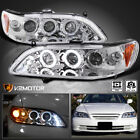 Fits 1998-2002 Honda Accord 2/4Dr LED Halo Projector Headlights Lamps L+R 98-02 (For: 2001 Accord)