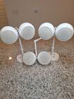 Orb Audio Mod1 Home Theater 6- Pack White Speakers w/ Wall Mounts & Stands Hi-fi
