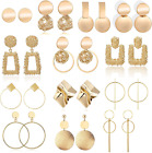 13 Pairs Statement Drop Dangle Earrings, Gold Stud Earrings for Women & Fashion
