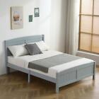 Full Size Bed Frame Headboard Platform Wooden Headboard Bedroom Furniture