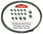 Stainless Steel Brake Line Tubing Kit 3/16 OD Coil Roll, SAE Tube Fitting 17 pcs
