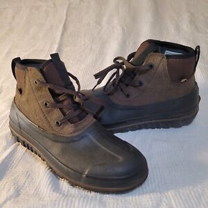 Bogs Mens Classic Casual Rubber Lace Leather Upper Boot Brown Size 9 EURO 42