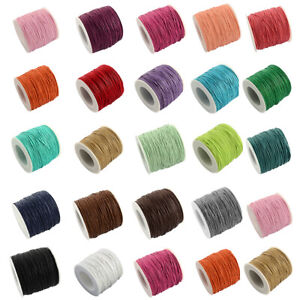 100yards/roll Environmental Waxed Cotton Thread Beading Cords Craft String 1mm