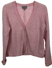 Pure Collection 100% Cashmere Cardigan Sweater Pink Sz 14/16 EU 44