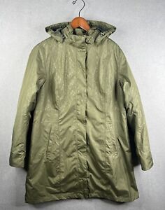 Eddie Bauer Insulated Trench Weatheredge 2 in 1 Girl on the Go Women XL Green