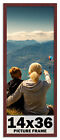 14x36 Frame Brown Picture Frame - Complete Modern Photo Frame Includes UV Acryli