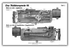 WW1 German MG08 Maxim  Training Chart - Close-up Poster Print