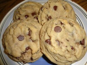 THICK, SOFT, CHEWY AND CHOCOLATY HOMEMADE CHOCOLATE CHIP COOKIES (2 DOZEN)