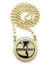 Hip Hop Iced Gold plated WU TANG Pendant & 5mm 30