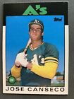 1986 Topps Traded Jose Canseco #20T A’s Ungraded