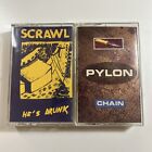 Cassette Pylon Chain Scrawl He’s Drunk Indie Alternative Rock Lot of 2