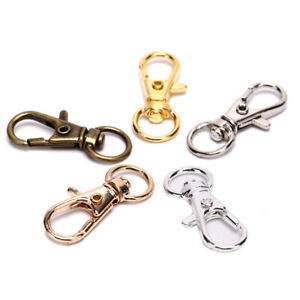 10pc Swivel Clips Snap Lobster Clasp Hook Key Ring Hooks DIY Jewelry Finding-qe