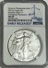 2021 (P) SILVER EAGLE NGC MS69 T-1 EMERGENCY PRODUCTION STRUCK AT PHIL. BLUE