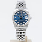 Rolex Datejust 31 Steel & White Gold 78274 Wristwatch - Blue Diamond - Pre-owned