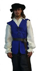 Mens Renaissance Costume Ruffled Long Sleeve Lace up Medieval Steampunk Pirate S