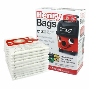 Henry Hoover Dust Bags Hetty Vacuum Cleaner Hepa Numatic Hepaflo 10 Pack Genuine