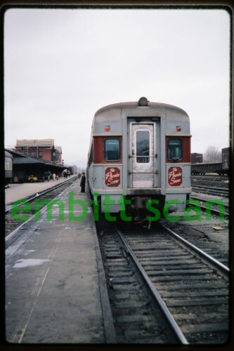 Original Slide, EL Erie Lackawanna Phoebe Snow Passenger Train & Station, 1966