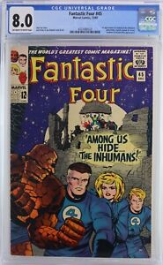 FANTASTIC FOUR #45 1965 CGC GRADE 8.0 OFF WHITE TO WHITE PAGES