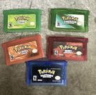 Pokémon Gameboy Advance Lot Of 5 GBA Fire Red Leaf Green Ruby Emerald Sapphire