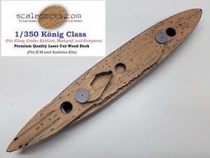 Wood Deck for 1/350 König Class (fits ICM/Aoshima) by Scaledecks [LCD-44]