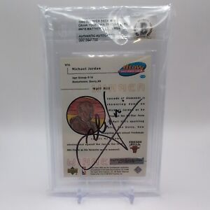 1999 Michael Jordan UD MVP Draw Your Own #W16 Autographed By Artist BGS Bulls