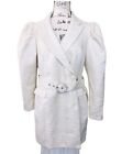 Lavish Alice Ivory White Blazer Dress Womens Size 12 Button Rhinestone Belt