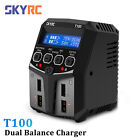 SKYRC T100 Dual Balance Charger 100W AC100-240V XT60 Plug For LiPo Battery P0Z7
