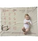 Primitives by Kathy MY GIRL Baby Milestone Blanket 36”x 42” Photo Props Growth