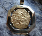 Spanish Philip III (1611-1615) Gold 2 Escudos Cob Coin in Custom 18K Mount