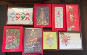 New Papyrus 8 Boxes Christmas Xmas/Holiday/seasons Greetings/Thank You Cards